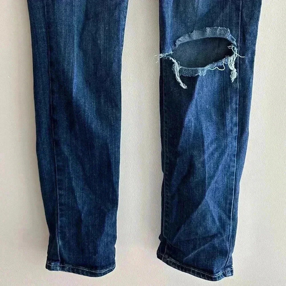 PAIGE Hoxton Crop Rollup Skinny Jeans, Dark Indigo, Size 29 - Picture 9 of 16